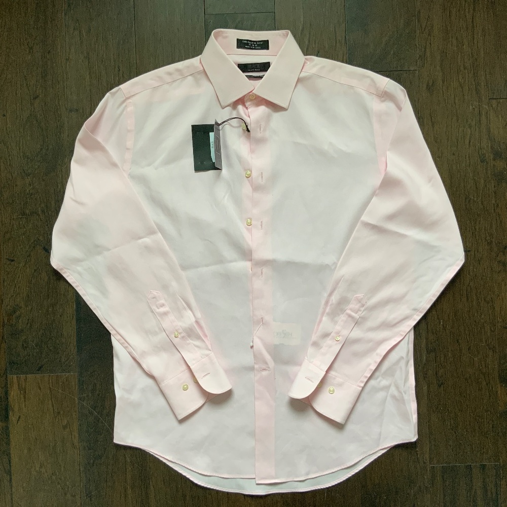 Saks Fifth Avenue Black Label,  Men’s Pink Button Down, Slim Fit, 16-34/35